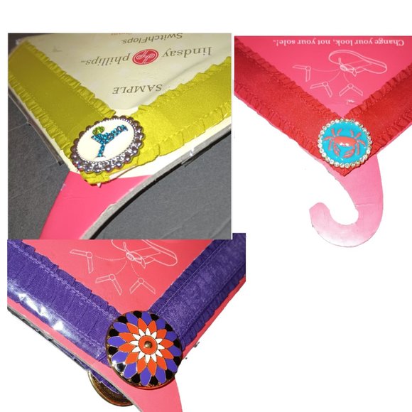 ❌Sold❌ SwitchFlops Flip Flop Straps Martini Lobster Lindsay Phillips Fits Sz 7/8 - Picture 1 of 2